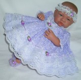 Lilac Dress + Headband Will Fit 0-3 Months Baby 