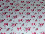  Roses Print On Ivory Poly-Cotton 44